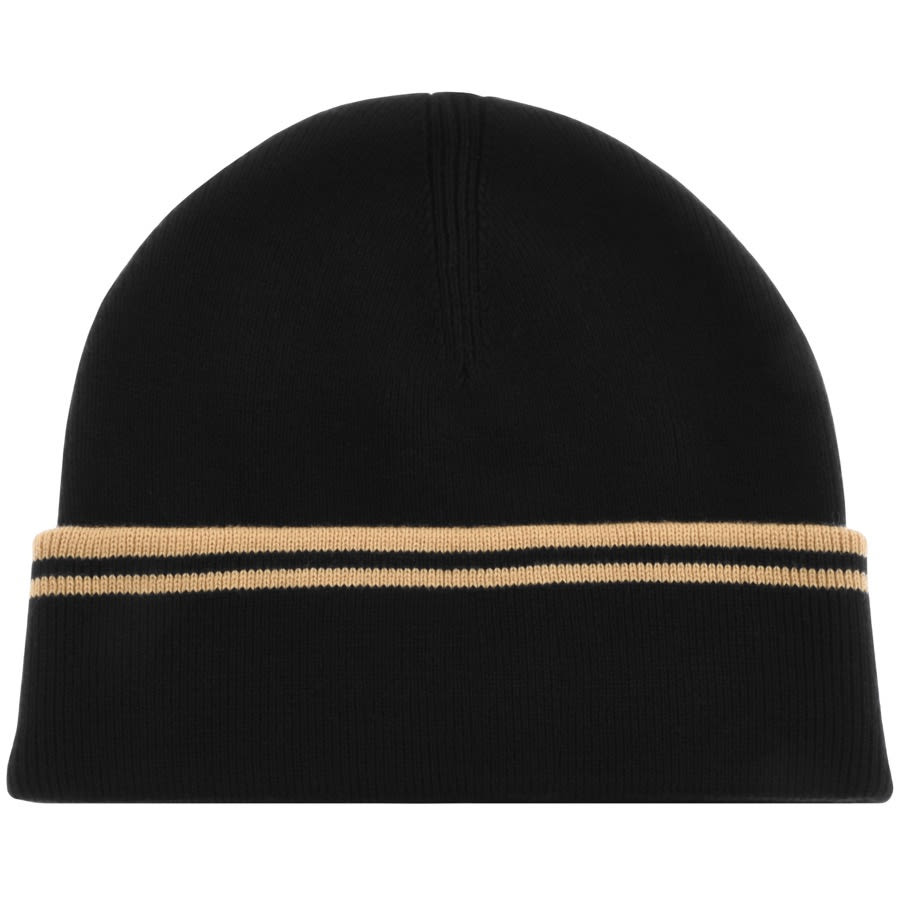 Alternative Image for ProductFred Perry Twin Tipped Ribbed Beanie Hat Black2